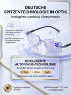 Smart Titanium Progressive Glasses - Charité & TÜV Certified 0.1s Auto-Focus Eyewear