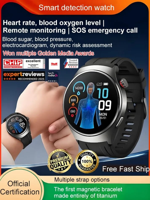 Smart Touchscreen Watch - 24-Hour Health Monitoring with 10-Day Battery Life