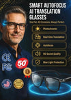 Smart Zoom AI Translation Glasses - Photochromic All-in-One Adaptive Vision Eyewear