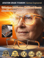 Smart Zoom Photochromic Glasses - Auto-Tint Near & Far Vision Eyewear with Light-Adaptive Lenses