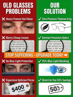 Smart Zoom Photochromic Glasses - Auto-Tint Near & Far Vision Eyewear with Light-Adaptive Lenses