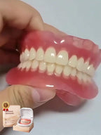 Snap-On Smile Dentures - Glue-Free Natural White Instant Fit Teeth Cover