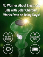 Solar-Powered Animal Repellent - Waterproof Ultrasonic Outdoor Protection