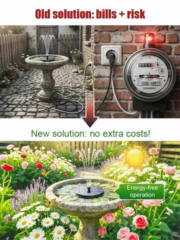 Solar Floating Fountain - Rainproof No-Electricity Garden Water Feature Pump