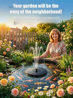 Solar Floating Fountain - Rainproof No-Electricity Garden Water Feature Pump