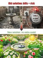 Solar Floating Fountain - Rainproof No-Electricity Garden Water Feature Pump