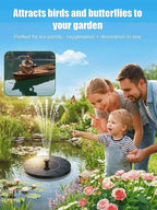 Solar Floating Fountain - Rainproof No-Electricity Garden Water Feature Pump