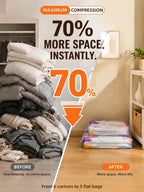 Space-Saving Storage Organizer - Shrinks Size by 70% for Maximum Space