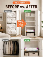 Space-Saving Storage Organizer - Shrinks Size by 70% for Maximum Space