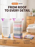 Space-Saving Storage Organizer - Shrinks Size by 70% for Maximum Space