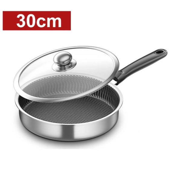 Stainless Steel Frying Pan - Durable Skillet for Eggs, Steaks & Everyday Cooking