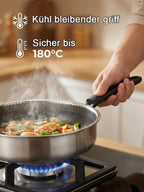 Stainless Steel Frying Pan - Durable Skillet for Eggs, Steaks & Everyday Cooking