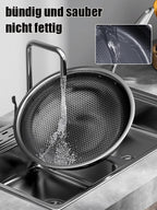 Stainless Steel Honeycomb Pan - Multifunctional Non-Stick Cooking Frying Pan