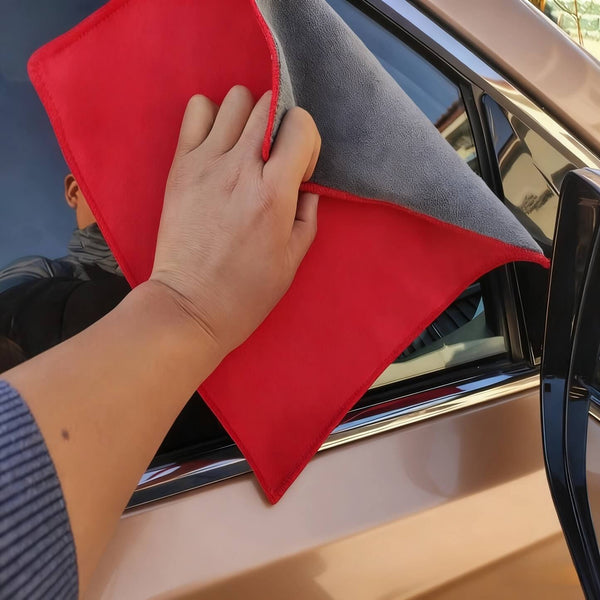 Suede Microfiber Car Wash Cloth - Ultra-Absorbent Scratch-Free Cleaning Towel