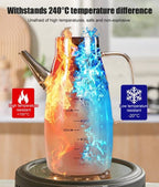 Thickened High Borosilicate Glass Heat Resistant And Explosion Proof Oil Pourer With Spout