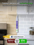 Tile Grout Repair Pen - Instantly Restore Dirty & Moldy Grout