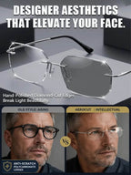 Titanium Alloy Smart-Focus Glasses - 0.1s Photochromic Near & Far Vision Eyewear Recommended by Eye Care Professionals