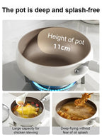 Titanium Ceramic Non-Stick Pan - No-Coating Multifunctional Large-Bellied Cookware