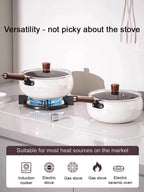 Titanium Ceramic Non-Stick Pan - No-Coating Multifunctional Large-Bellied Cookware