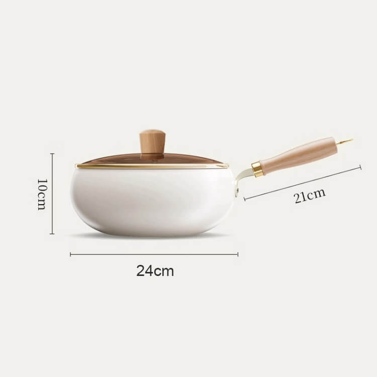 Titanium Ceramic Non-Stick Pan - No-Coating Multifunctional Large-Bellied Cookware