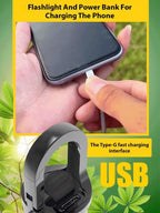 Ultra-Bright Flashlight Power Bank - 3-Mode Waterproof Emergency LED Torch (High/Low/Strobe)