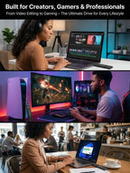 Ultra-Thin Portable SSD - High-Speed 16TB Compact Storage Drive