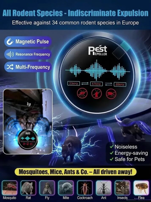 Ultrasonic Pest Repeller - Safe, Quiet & Chemical-Free Protection