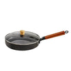 Uncoated Nitrided Iron Frying Pan - High-Precision Flat-Bottom Cookware for Everyday Cooking