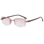 Unisex Rimless Reading Glasses - Blue Light Filter Lightweight Eyewear