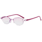 Unisex Rimless Reading Glasses - Blue Light Filter Lightweight Eyewear