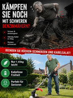 V8 Garden Cleaning System - 18000 RPM 3-in-1 Cordless Trimmer & Weed Cutter for Easy Yard Maintenance