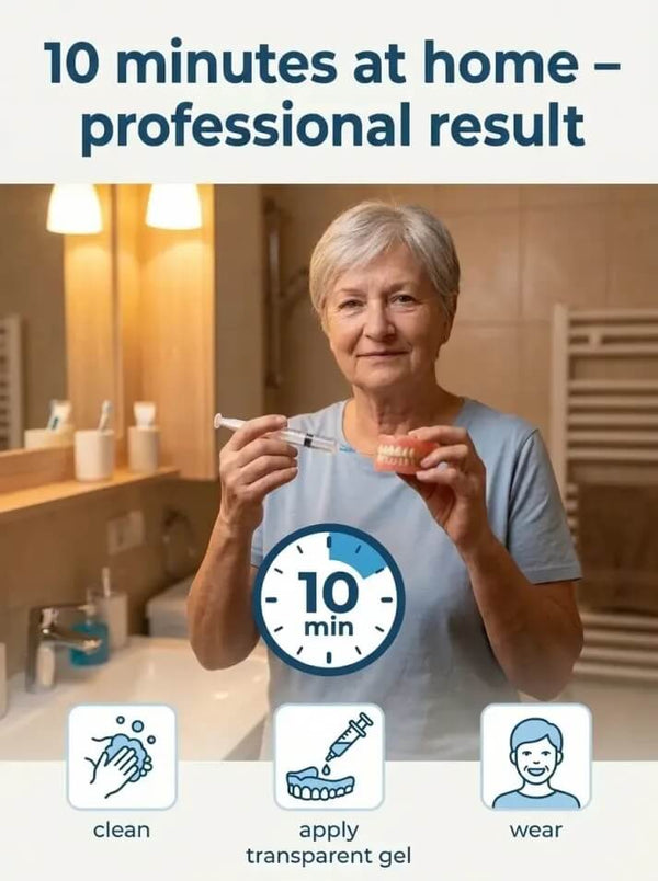 Vacuum-Fit Denture Liner Kit - Silicone Cushion for a Secure Denture Fit