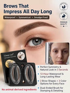 Waterproof Eyebrow Powder Set - Easy 3-Second Brow Makeup Kit for Beginners