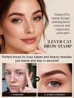 Waterproof Eyebrow Powder Set - Easy 3-Second Brow Makeup Kit for Beginners