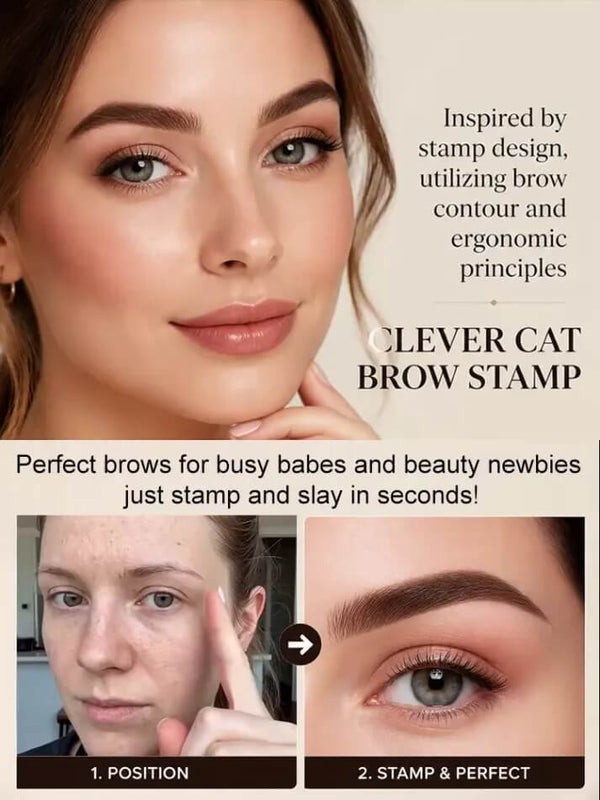 Waterproof Eyebrow Powder Set - Easy 3-Second Brow Makeup Kit for Beginners