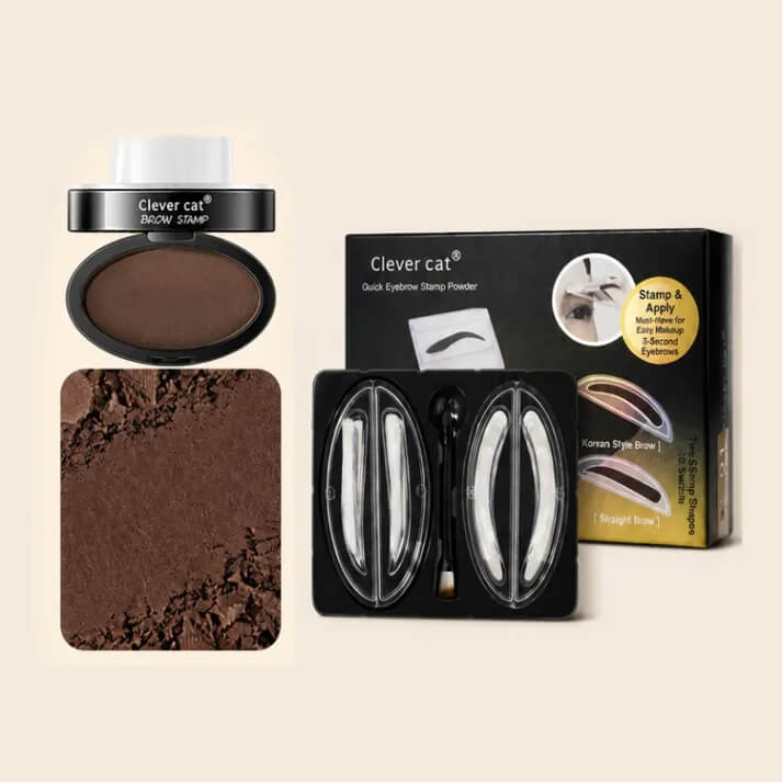 Waterproof Eyebrow Powder Set - Easy 3-Second Brow Makeup Kit for Beginners