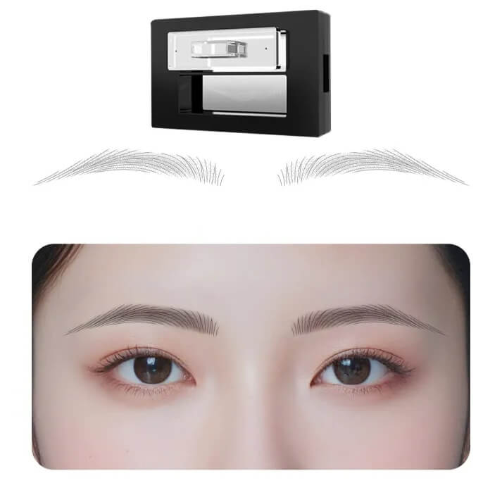Waterproof Eyebrow Powder Set - Easy 3-Second Brow Stamp for Beginners