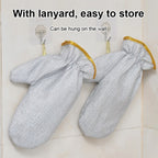 Waterproof and oil-proof dishwashing steel wool gloves