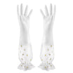 Women's Dishwashing Gloves - Velvet-Lined Long Waterproof Gloves for Kitchen & Household Cleaning